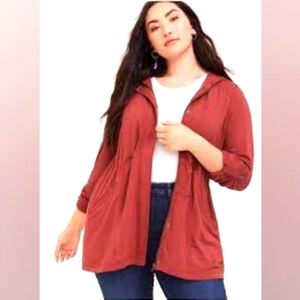 Torrid drawstring waist light jacket